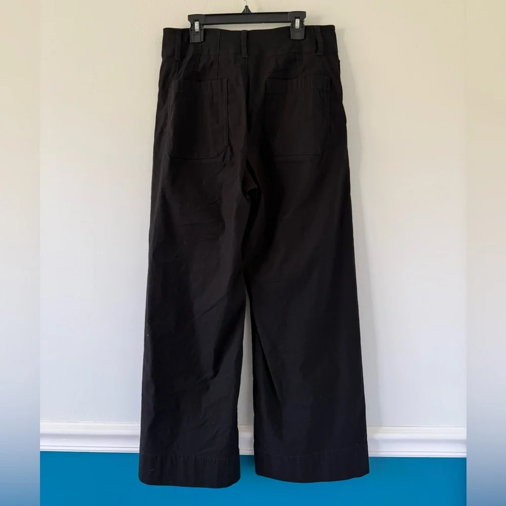 Anthropologie Maeve Black Wide-Leg High-Rise Pants - Picture 3 of 4